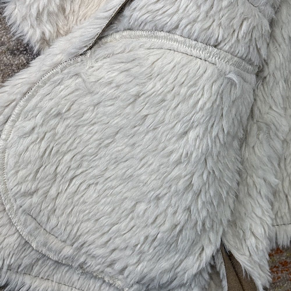 Y2K Boho Sherpa Suede Vest Western Festival Fairycore Layering‎ Small - Picture 7 of 13